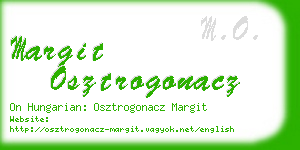 margit osztrogonacz business card